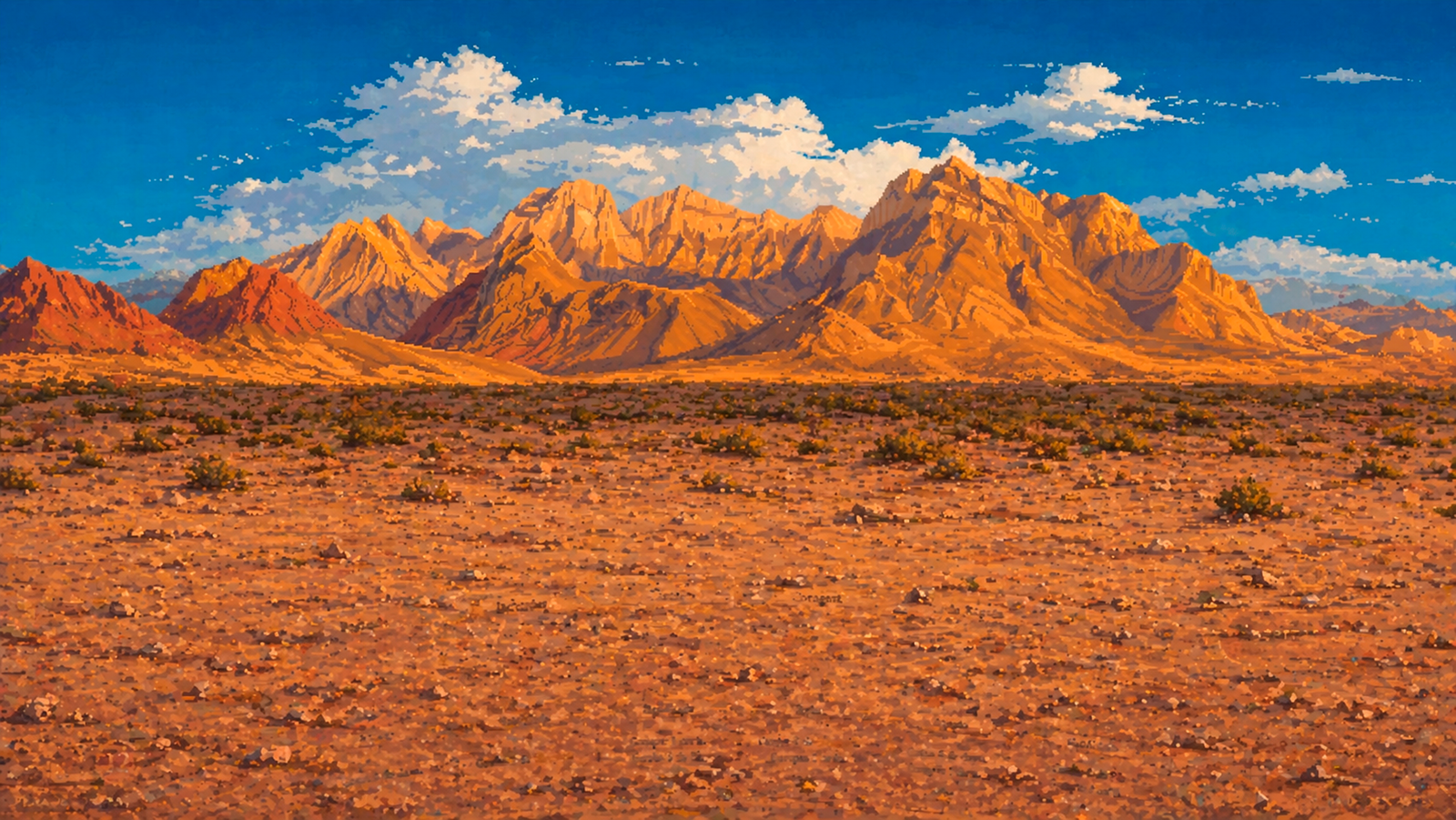 Cenário de deserto do jogo